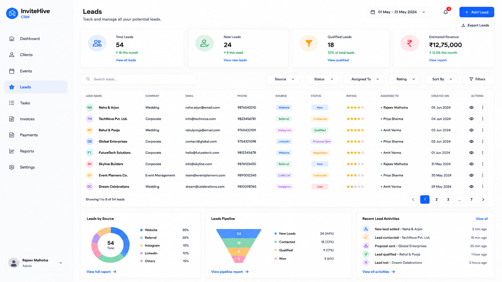 InviteHive screen 2